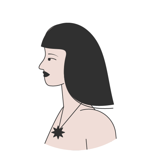 Illustration Haarlänge Mittel