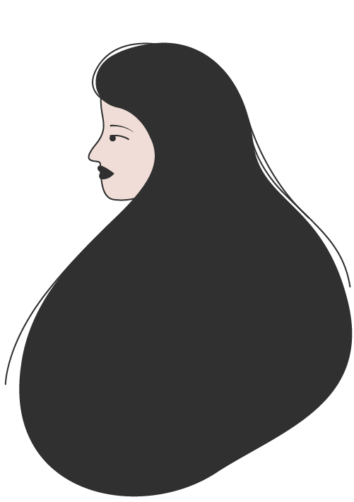 Illustration Haarlänge Extra Lang